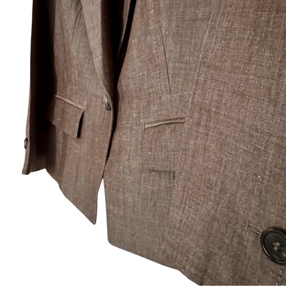 Loft Single-Button Blazer in Classic Chic Neutral Warm Brown Size 10 - Picture 4 of 15